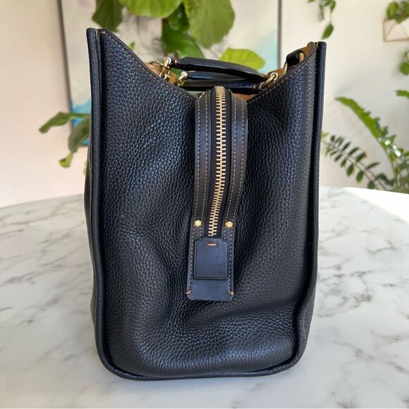 Coach Rogue Bag 39 in Black Glovetanned Pebble Leather Brass C5863 XL Satchel - Picture 3 of 16